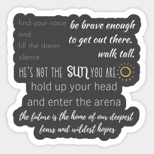 SheHopes HOPE Quotes in white Sticker